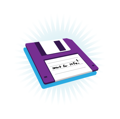 Floppy Disk Graphic to Creative Portfolio